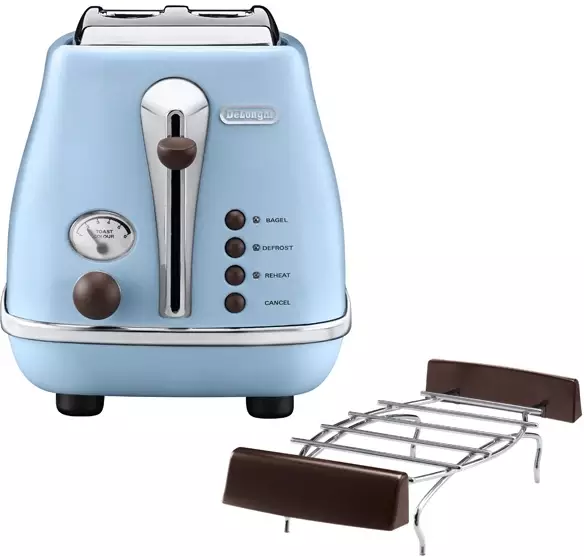 Тостер DeLonghi CTOV2103.AZ, Голубой детальное изображение - 2