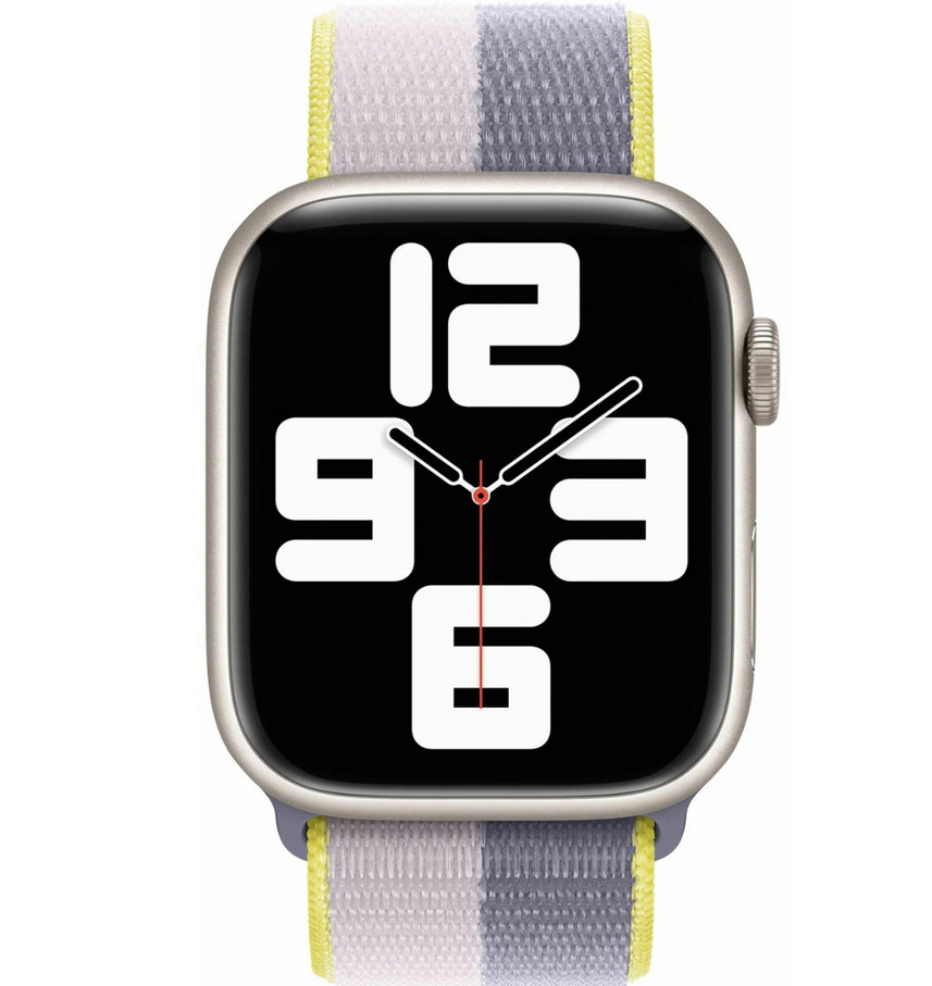 Ремешок Apple Sport Loop для Apple Watch 42-44-45-49mm, Lavander Gary Light Lilac детальное изображение - 2