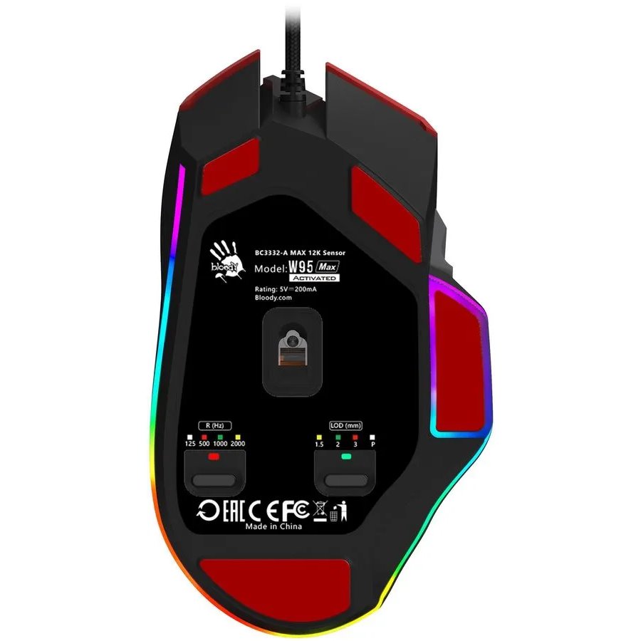 Мышь Bloody W95 Max , Красный детальное изображение - 5