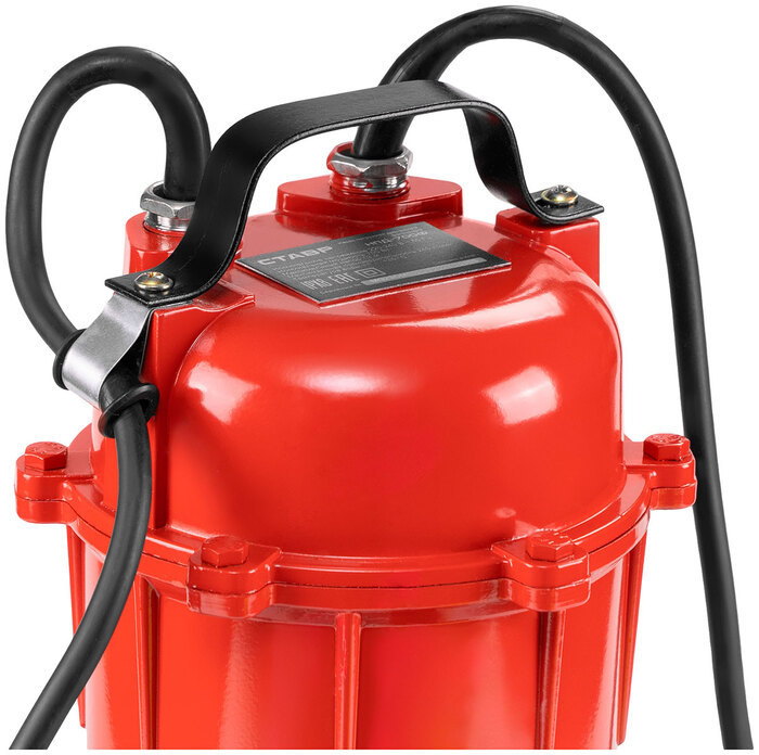 Насос погружной дренажный Ставр НПД-700Ф, 240 л/мин, 32 мм, напор 13 м, d=50 мм, 700 Вт, Красный №2