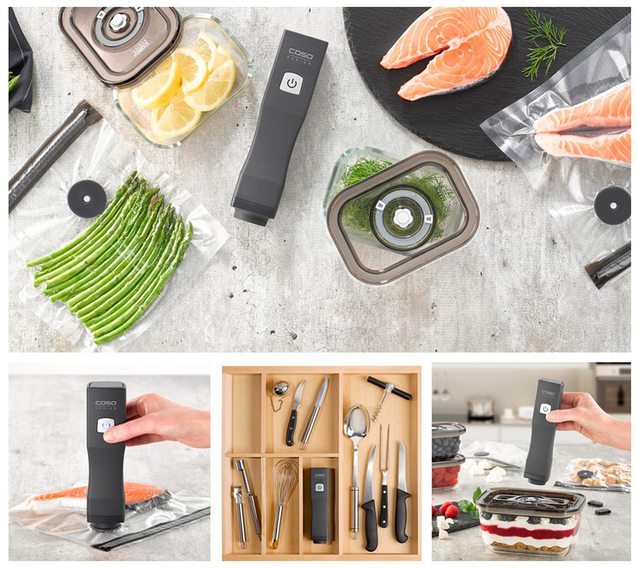 Вакуумный упаковщик Caso Vacu OneTouch Eco-Set, Черный детальное изображение - 2