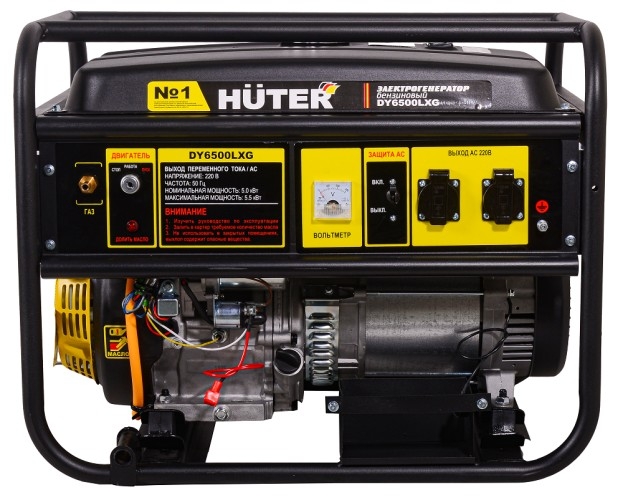 Генератор бензиновый HUTER DY6500LXG (бензин/газ) 64/1/32, 5 кВт, Черный детальное изображение - 3