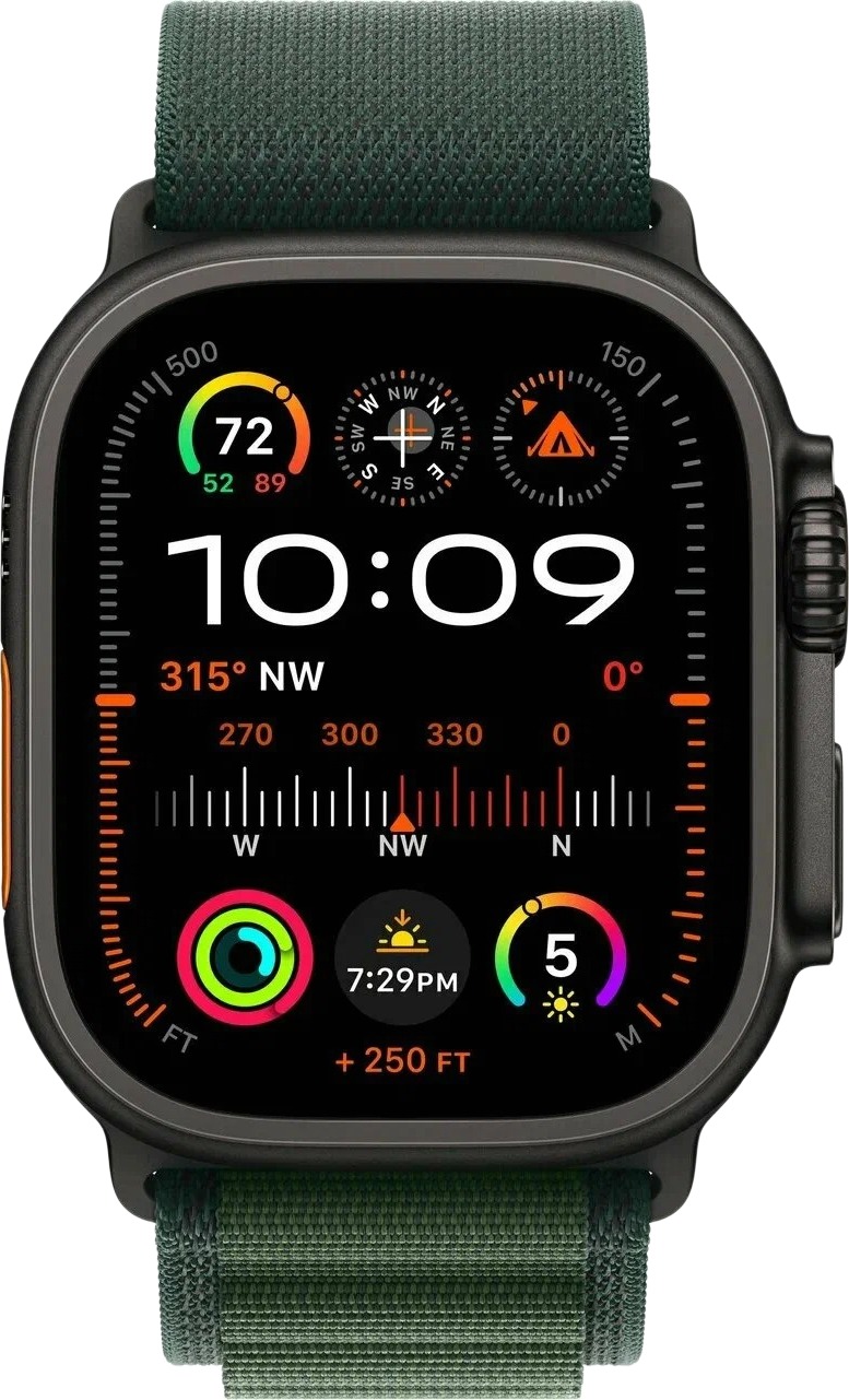 Умные часы Apple Watch Ultra 2 2024, 49 мм, Black Titanium Case with Black Milanese Loop (M) детальное изображение - 2