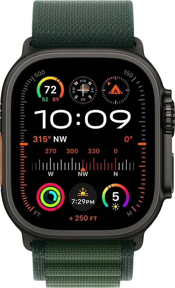 Умные часы Apple Watch Ultra 2 2024, 49 мм, Black Titanium Case with Black Milanese Loop (M) №2