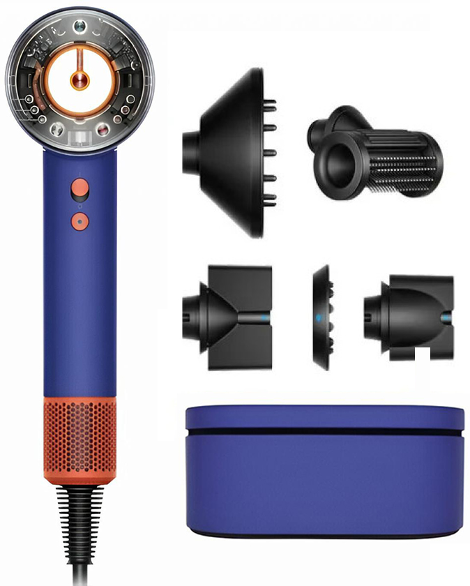 Фен Dyson Supersonic Nural HD16 с кейсом, Красный вельвет/Золото детальное изображение - 8