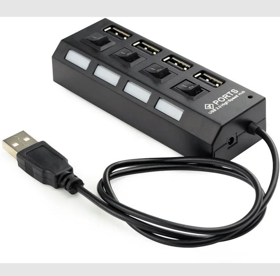 USB-концентратор Gembird UHB-243-AD, Черный детальное изображение - 1