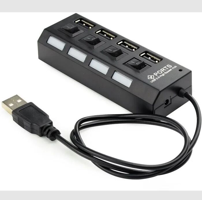 USB-концентратор Gembird UHB-243-AD, Черный №1