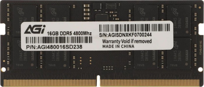 Оперативная память AGI SO-DIMM OEM DDR5 4800MHz, AGI480016SD238, 16 Гб №1