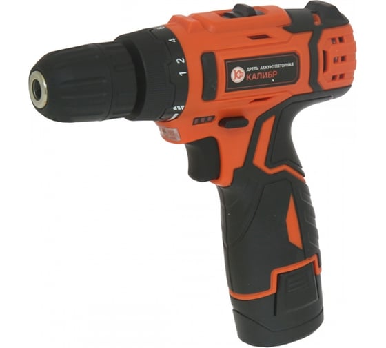 Аккумуляторная дрель-шуруповерт Калибр ДА-12/2, 12 В, 15 Нм, 2 А·ч детальное изображение - 1
