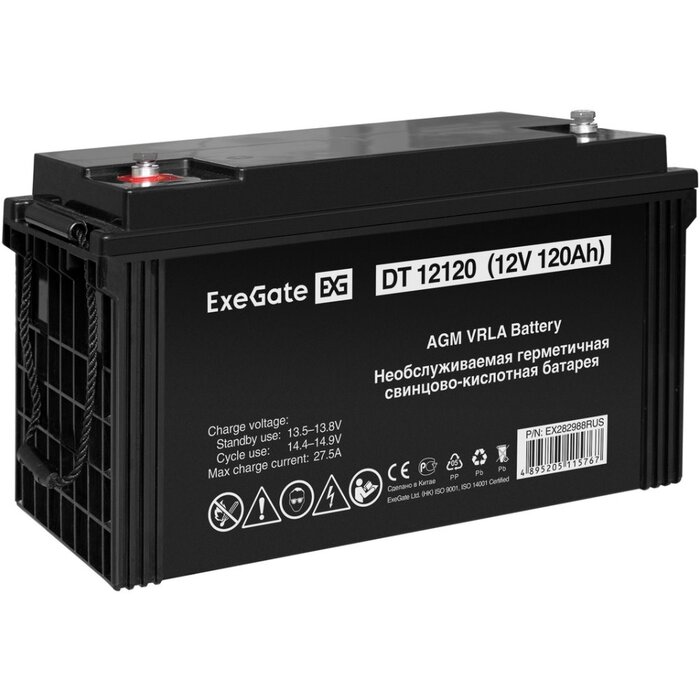ИБП ExeGate IdealSine SR-1000.LCD.2SH + DT 12120 (120Ач) №7