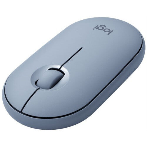 Мышь Logitech M350 Pebble  Gray (910-005719910-006655), Голубой, Серый детальное изображение - 2