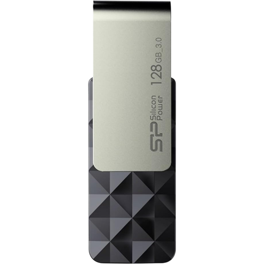 USB Flash накопитель Silicon Power Blaze B30 (SP128 ГБUF3B30V1K) 128 ГБ, черный детальное изображение - 3