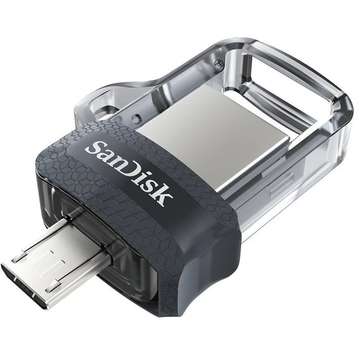 USB Flash накопитель SanDisk Ultra Dual m3.0 (SDDD3-064G-G46) 64 ГБ, черный детальное изображение - 1