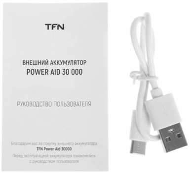 Внешний аккумулятор TFN PowerAid (TFN-PB-280-WH), 30000 мАч, Белый детальное изображение - 3