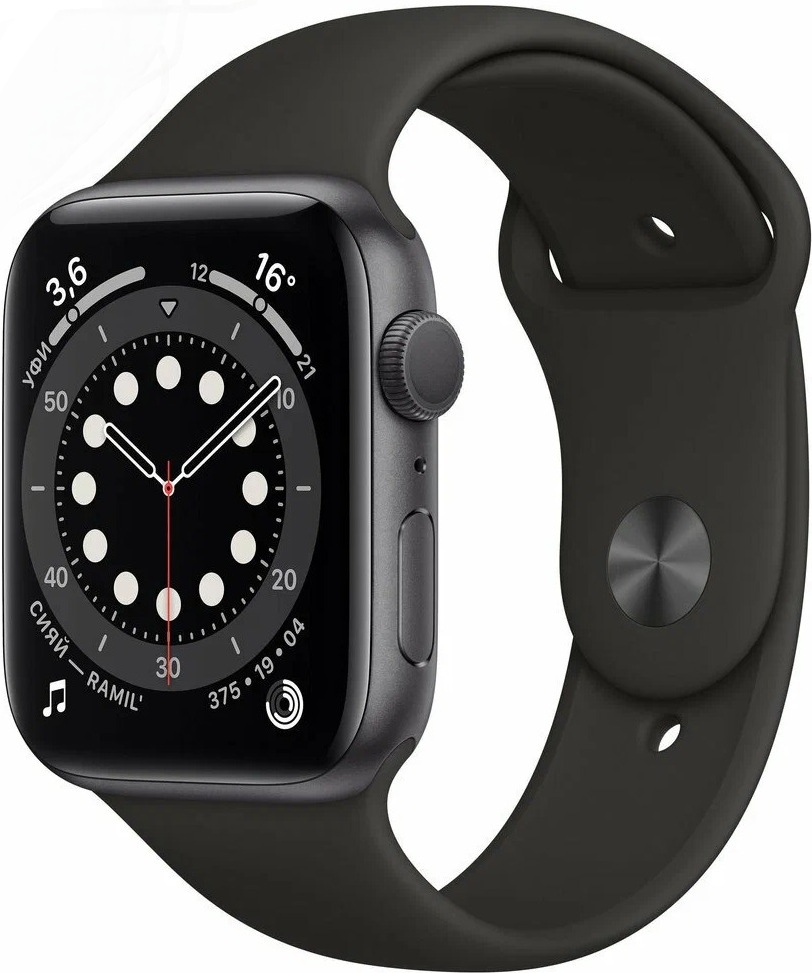 Умные часы Apple Watch Series 6 Aluminium, 44 мм, Серый детальное изображение - 1
