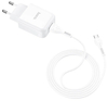 Сетевое зарядное устройство HOCO N2 + кабель MicroUSB, 1м белый вариант - 2