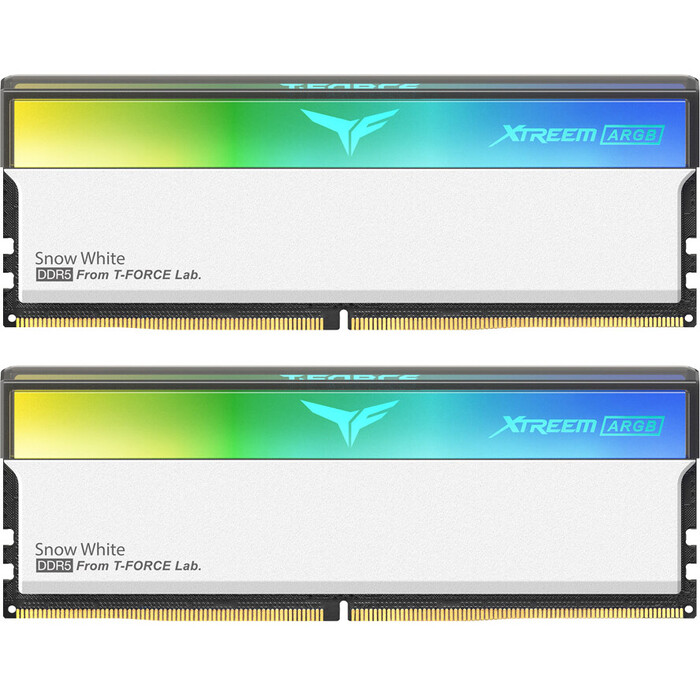 Оперативная память Team T-Force XTREEM White ARGB DDR5 6400MHz, FFAD532G6400HC32ADC01, 2x16 Гб KIT, 32 Гб №1
