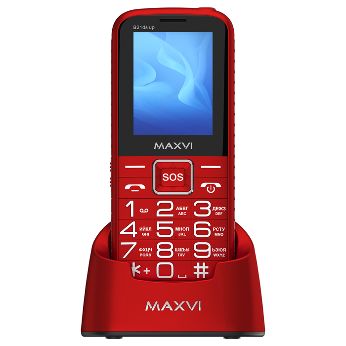 Мобильный телефон MAXVI B21ds up, 32 Мб, Красный, Dual mini-SIM детальное изображение - 4