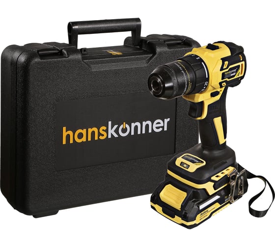 Аккумуляторная дрель б/щ Hanskonner1BatterySystem HCD2065C, 18 В детальное изображение - 1