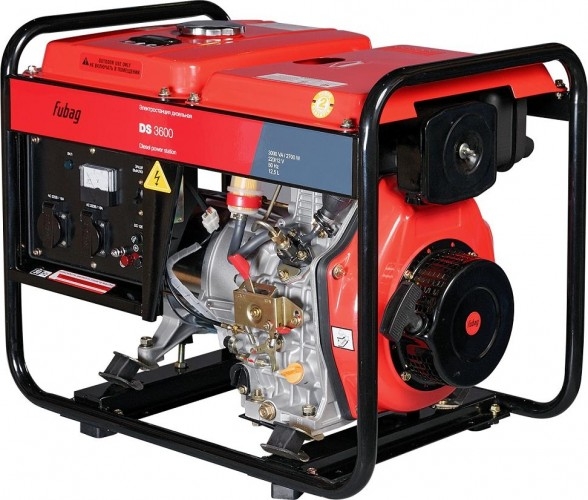 Генератор дизельный с воздушным охлаждением FUBAG DS 3600 838210, открытый, 2.7 кВт, Красный детальное изображение - 2