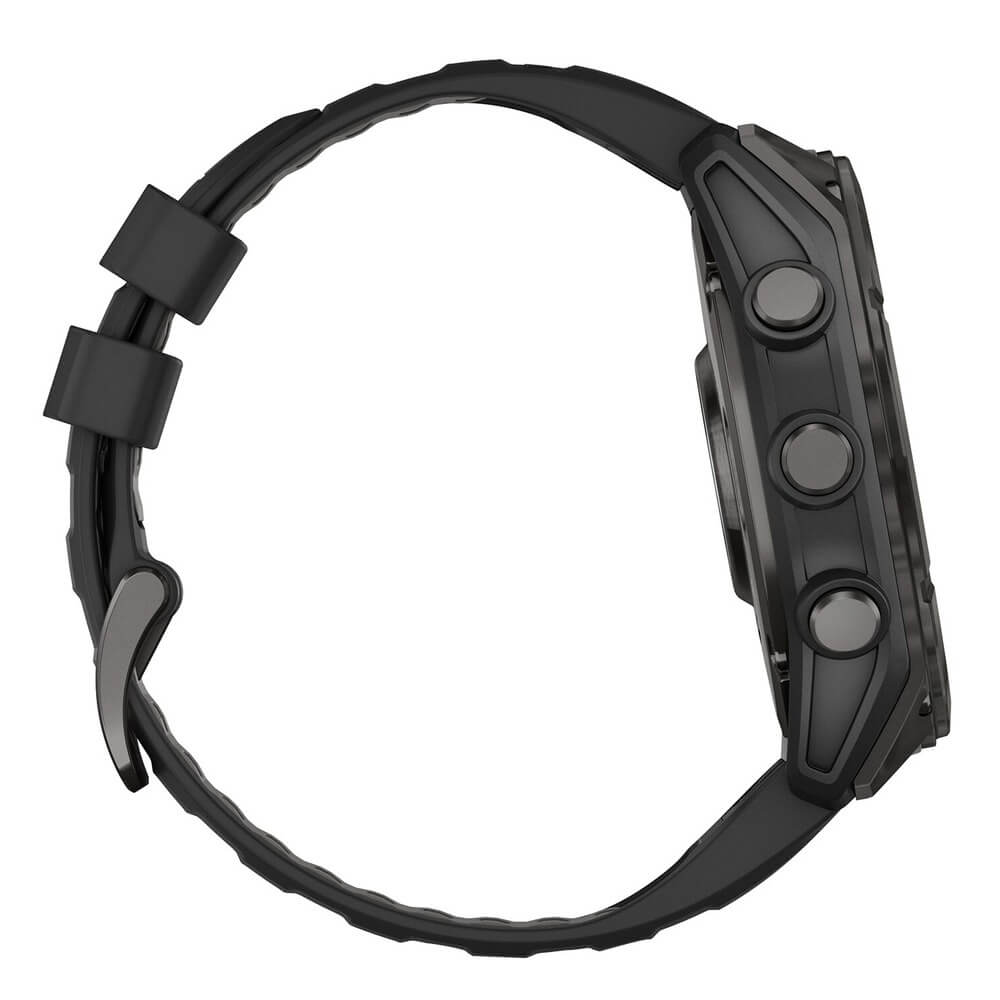 Смарт-часы Garmin Fenix 8 AMOLED Sapphire, 51 мм, угольно-серый DLC, пепельно-черный силиконовый ремешок детальное изображение - 8