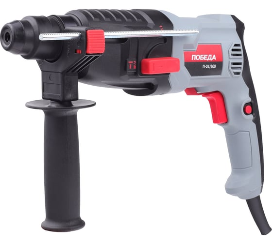 Перфоратор ПОБЕДА П-24 800 SDS+ 800, макс диаметр бурения 24 мм, дополнительная рукоятка глубиномер кейс 140300987, 890 Вт, 2,6 Дж, 5300 уд/мин детальное изображение - 1