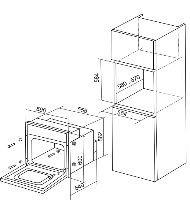 Духовой шкаф De Luxe 6006.05 ESHV-061, черный детальное изображение - 2