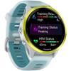 Умные часы Garmin Forerunner 570 47 мм, Светло-серый, алюминиевый безель ярко-желтого цвета, бирюзовый ремешок вариант - 3