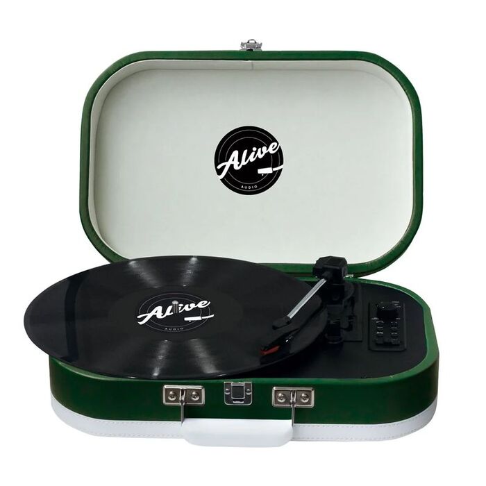 Проигрыватель винила Alive Audio Vintage Cades Gin, Зеленый №3