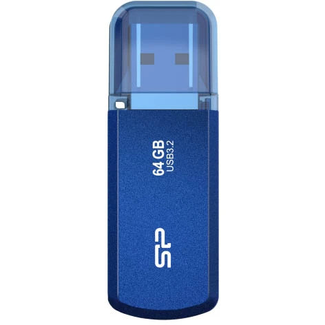 USB Flash накопитель Silicon Power Helios 202 (SP064 ГБUF3202V1B) 64 ГБ, синий детальное изображение - 1