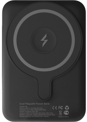 Внешний аккумулятор VLP Dual MagSafe (1041005), 5000 мАч, Черный детальное изображение - 2