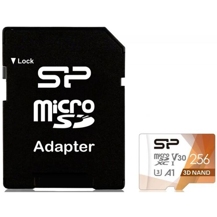 Карта памяти Silicon Power Superior Pro MicroSD + SD адаптер (SP256GBSTXDU3V20AB), 256 Гб №1