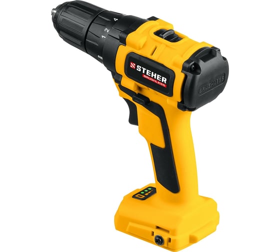 Бесщеточная дрель-шуруповерт STEHER 20В, без АКБ CDB-200, 20 В, 45 Нм детальное изображение - 3