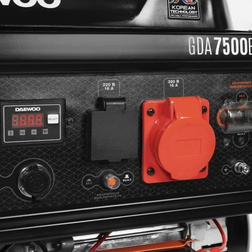Генератор бензиновый DAEWOO GDA 7500E-3, 6 кВт, Оранжевый детальное изображение - 8