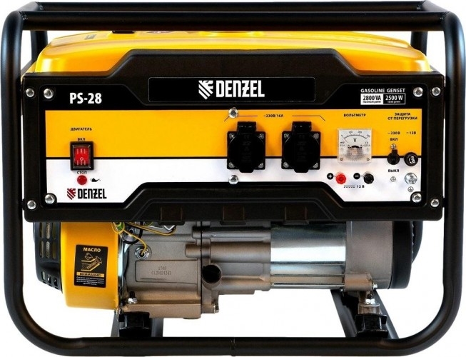 Генератор бензиновый Denzel PS 28 946824, 2.5 кВт, Желтый детальное изображение - 3