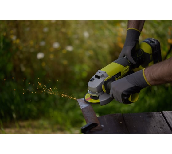 Аккумуляторная угловая шлифмашина Ryobi ONE+ R18AG-0 5133001903, 115 мм, 7500 об/мин детальное изображение - 9