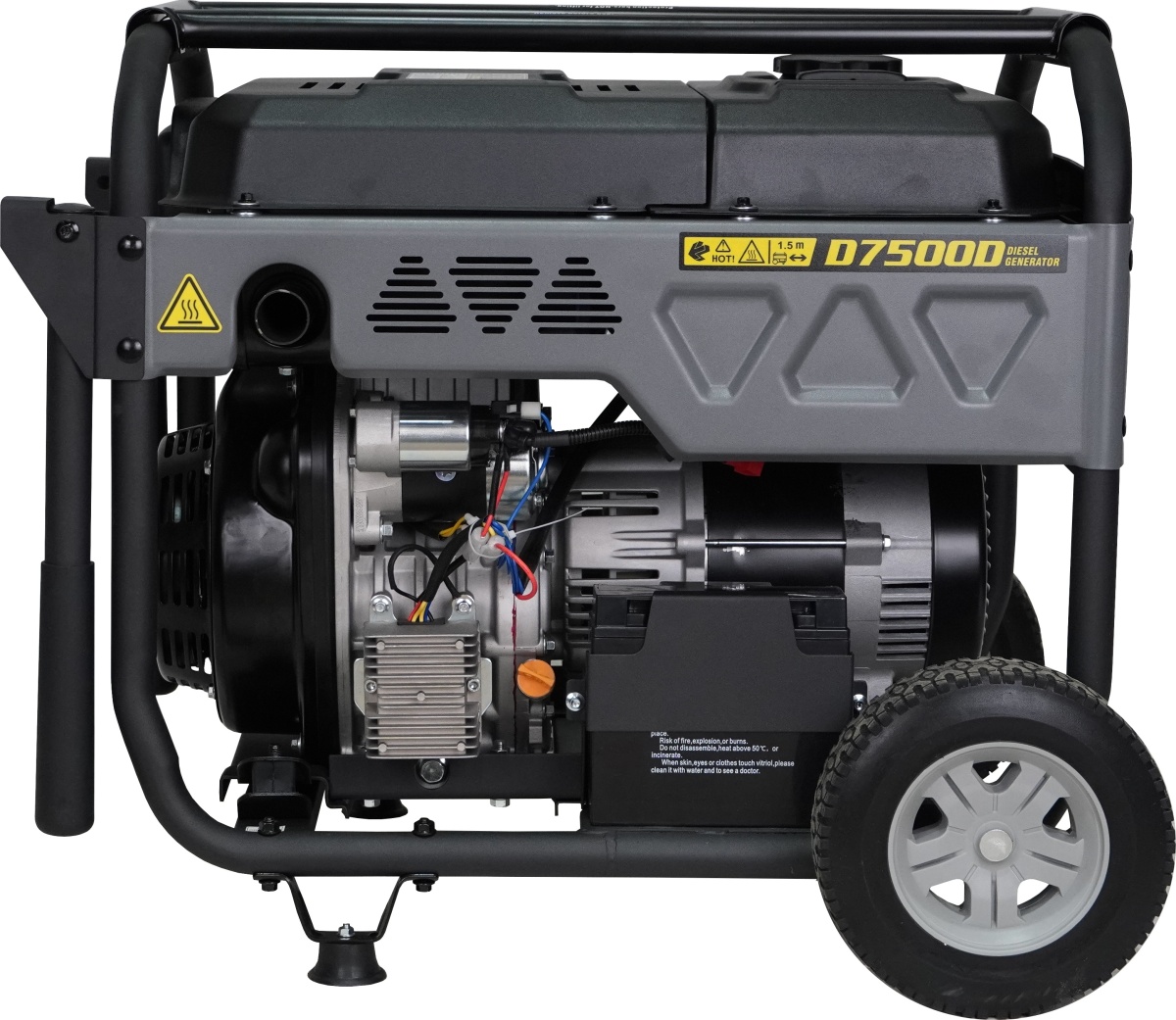 Генератор дизельный с воздушным охлаждением LONCIN LCD7500D 00-00154152, открытый, 5 кВт, Черный детальное изображение - 2