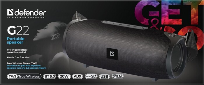 Портативная колонка Defender G22, Черный №2