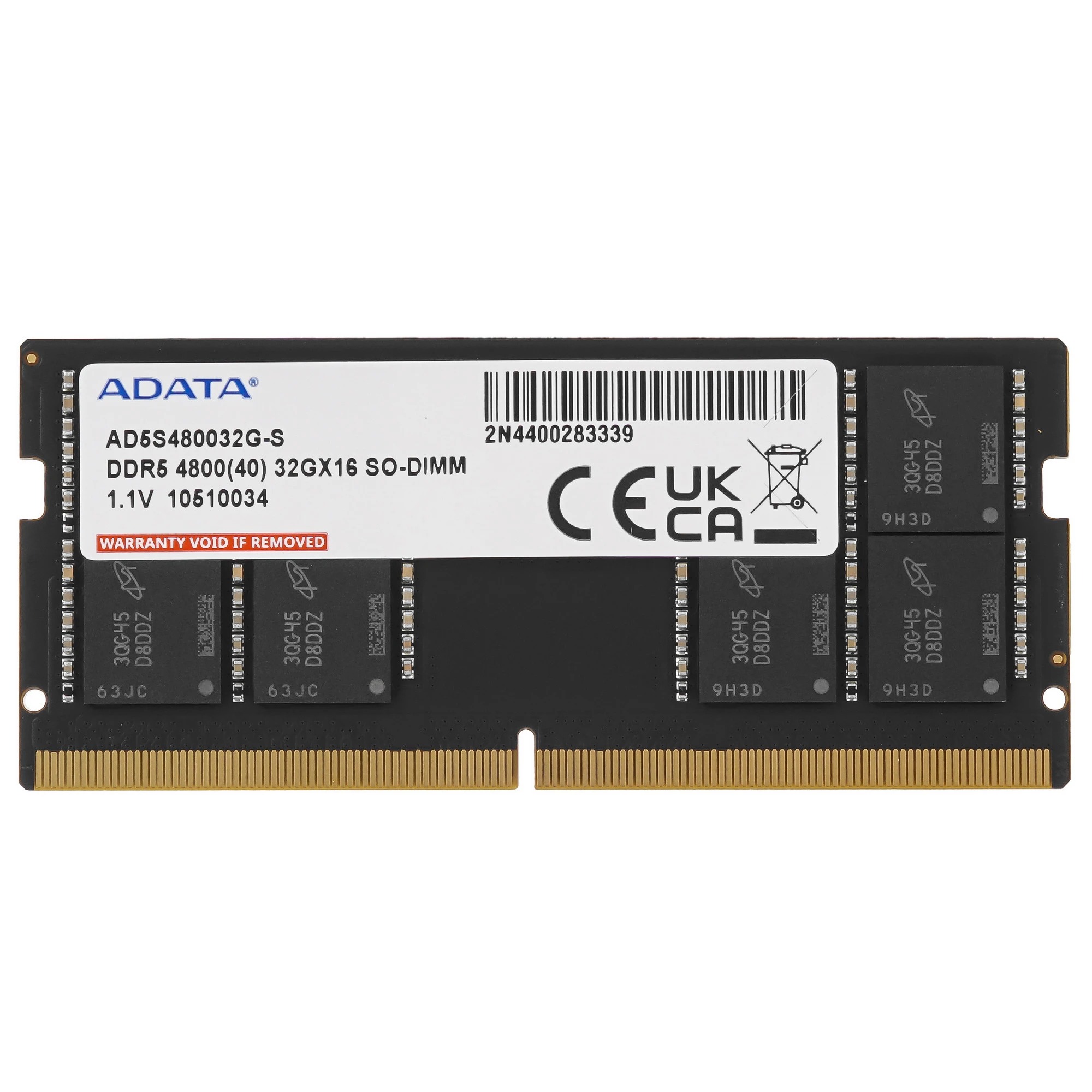 Оперативная память ADATA SO-DIMM DDR4 3200MHz, AD4S320032G22-SGN, 32 Гб детальное изображение - 2