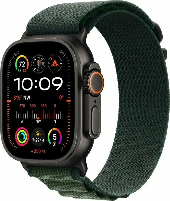 Умные часы Apple Watch Ultra 2 2024, 49 мм, Black Titanium Case with Black Ocean Band №2