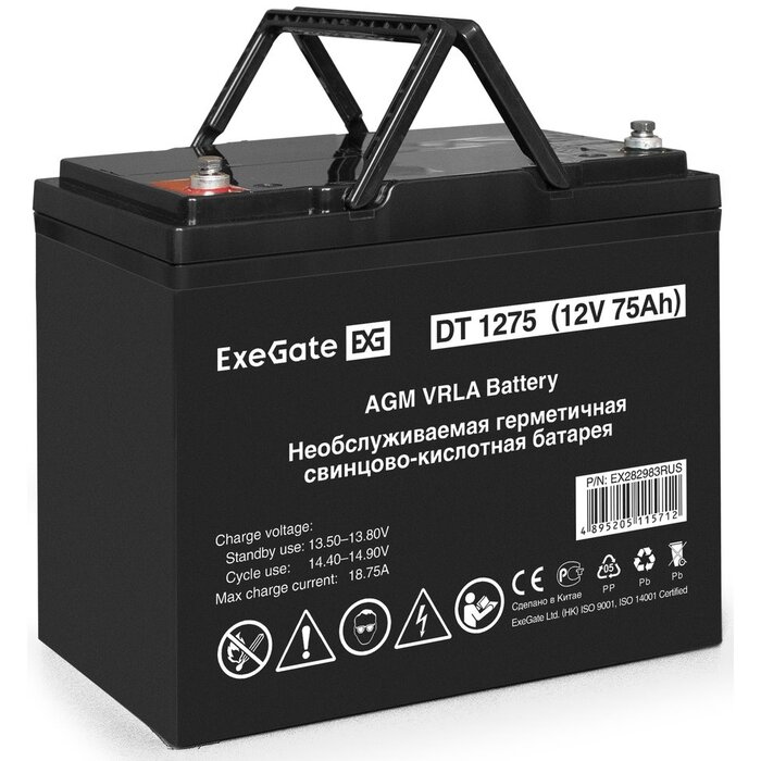 ИБП ExeGate FineSine SX-1500.LCD.AVR.2SH + 2x DT 1275 (75Ач) + батарея №8