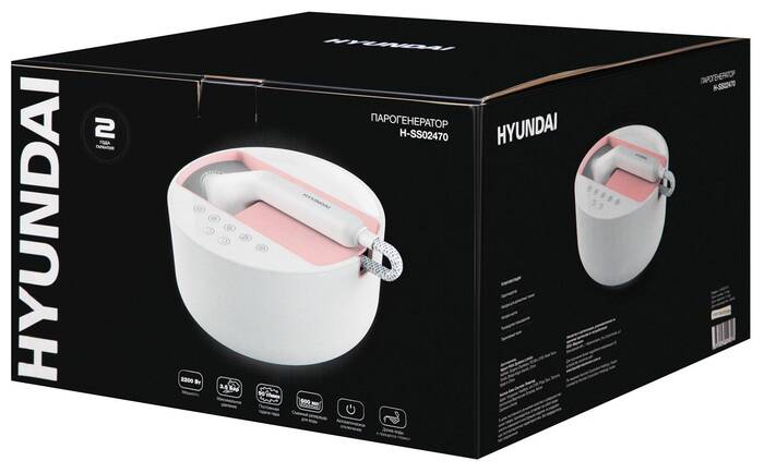 Отпариватель Hyundai H-SS02470, Белый/розовый №10