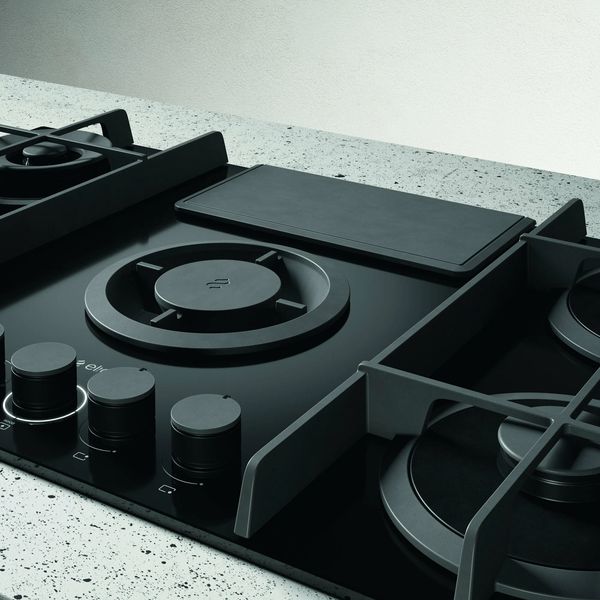Газовая варочная панель Elica NikolaTesla Flame BL/F/88, Черный детальное изображение - 3