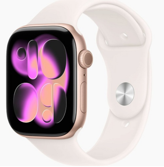 Умные часы Apple Watch Series 11 46 мм, Silver Aluminium Case with Neon Yellow Sport Band, GPS + Cellular, Неоновый желтый детальное изображение - 1