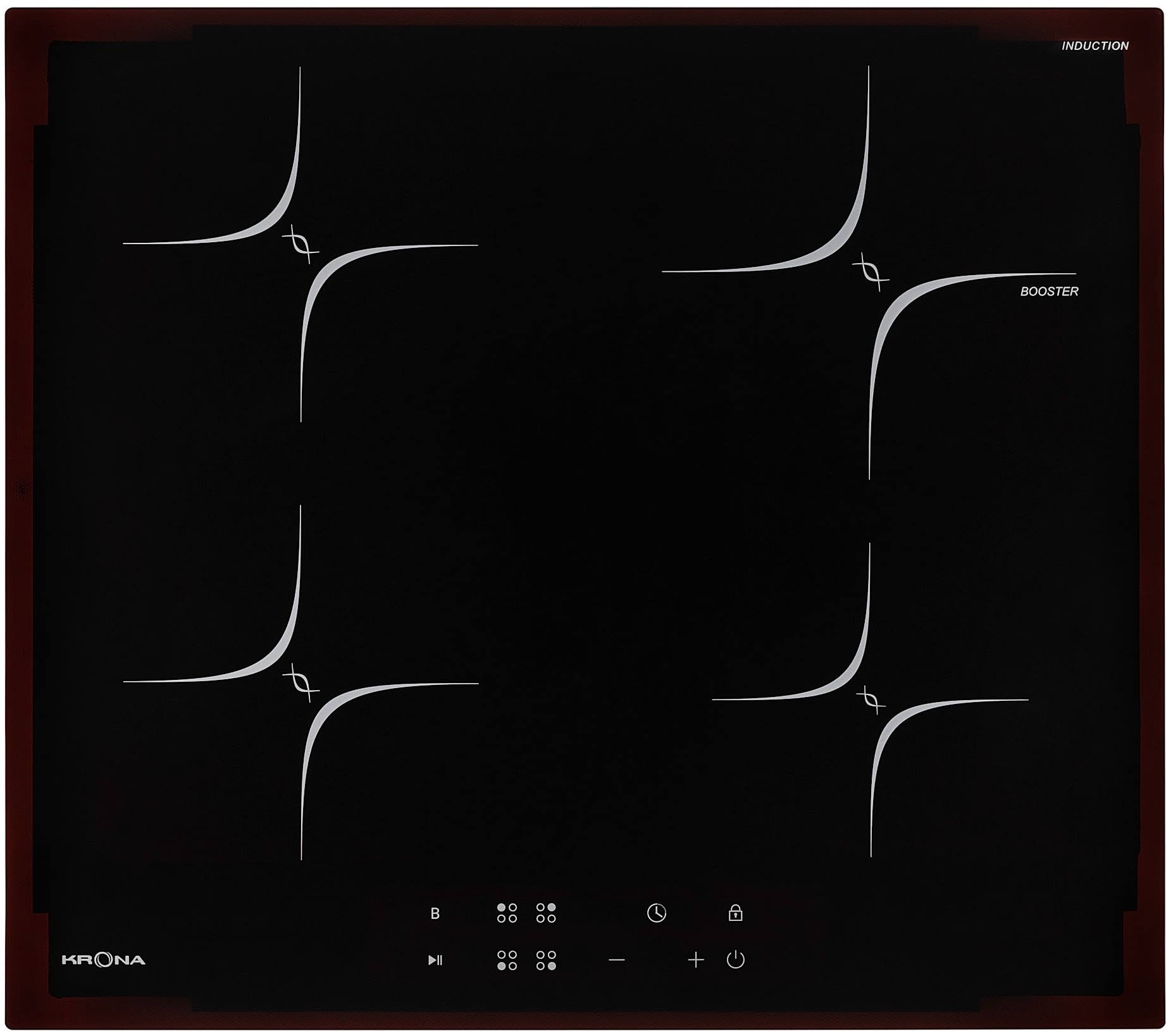Варочная поверхность Krona VIRGOLA 60 BL, Черный детальное изображение - 1