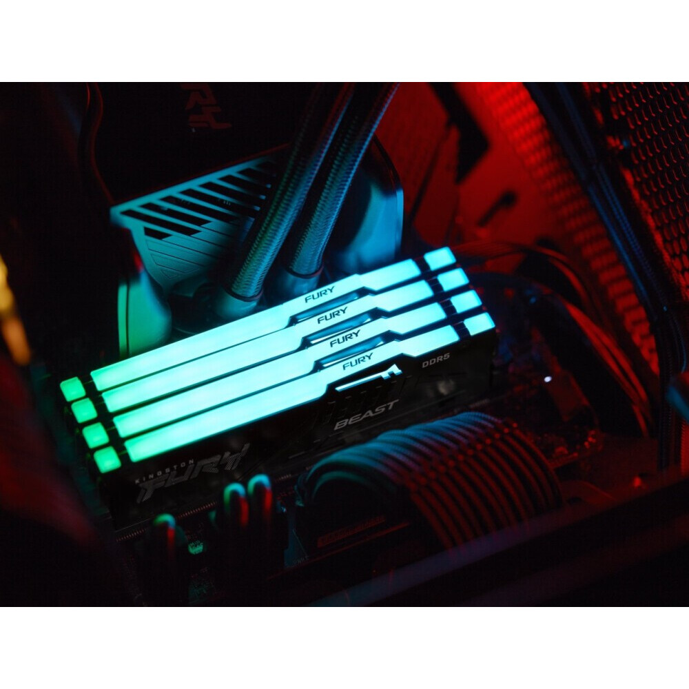 Оперативная память Kingston Fury Beast Black RGB DDR5 5200MHz, KF552C40BBA-16, 16 Гб детальное изображение - 9