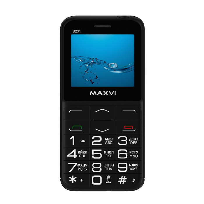 Мобильный телефон MAXVI B231, 32 Мб, Черный, Dual mini-SIM детальное изображение - 2