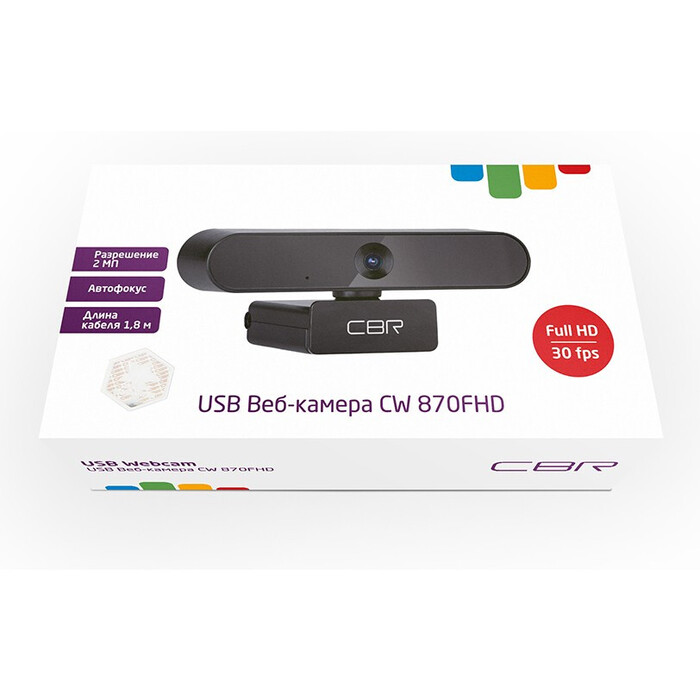 Веб-камера CBR CW 870FHD, Черный №2