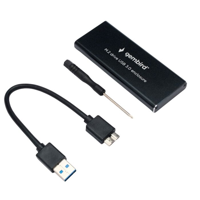 Внешний корпус для SSD M.2 Gembird EEM2-SATA-1, Чёрный №4