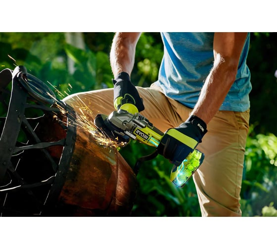 Углошлифмашина бесщеточная Ryobi ONE+ R18AG7-0 без аккумулятора в комплекте 5133002852, 125 мм, 11000 об/мин детальное изображение - 16